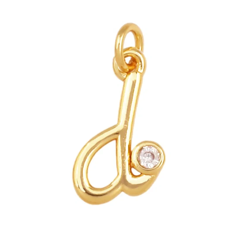 4pcs/Lot Cute Mini Alphabet Charm Initial Name Letter Pendant,Simple Zircon Necklace Bracelet DIY Jewelry Making Accessories R47