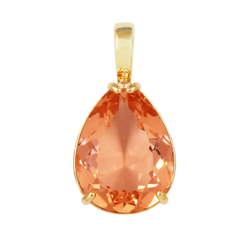 Colorful Zircon Charms Water Drop Oval Square Heart Shape Pendants,DIY Jewelry Making For Choker Necklace Clavicle Chain L91
