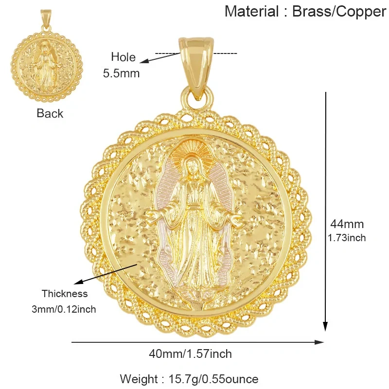 European Vintage Enamel Zircon Gold Plated Round Oval Tag Charms Pendant,DIY Handmade Necklace Jewelry DIY Making Supplies L90