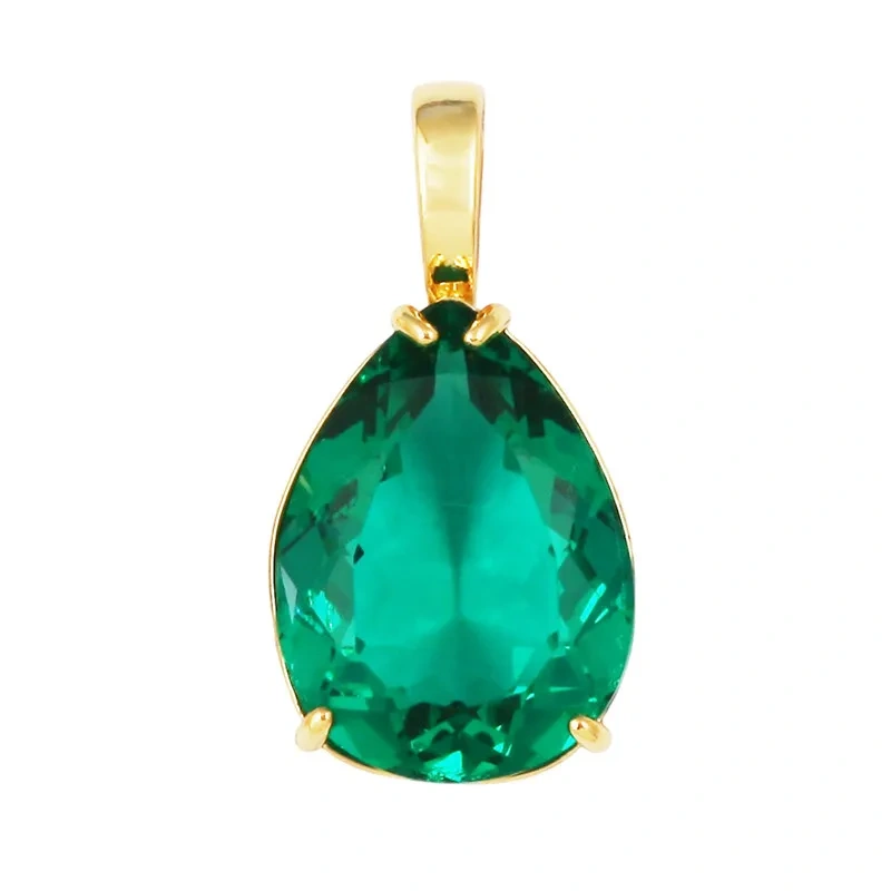 Colorful Zircon Charms Water Drop Oval Square Heart Shape Pendants,DIY Jewelry Making For Choker Necklace Clavicle Chain L91