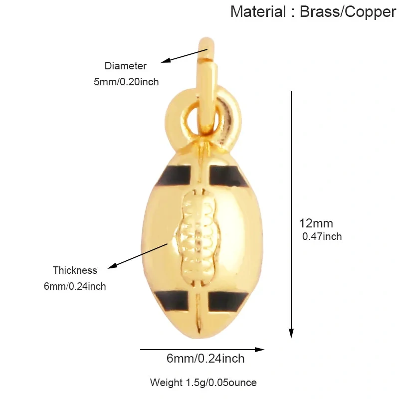 Trendy Football Baseball Boxing Glove Jersey Enamel Sports Charms Pendant,DIY Bracelet Necklace Jewelry Making Supplies R24