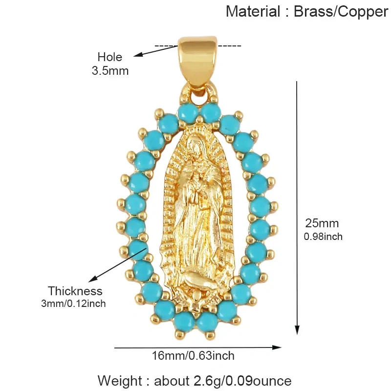 Religious style Trendy Star Moon Cross Pendant Cubic Zirconia Charms,DIY Necklace Bracelet Jewelry Making Accessories Supply T17