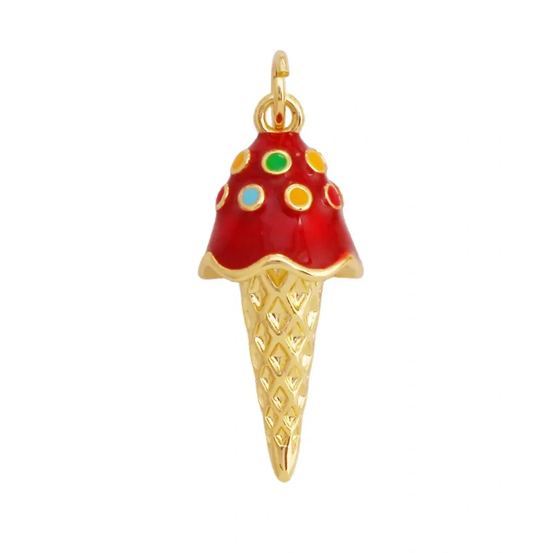Cute Enamel Candy Charms Ice Cream Chocolate Pizza Milk Bottle Pendants,Necklace Bracelet Making DIY Craft Supplies J04