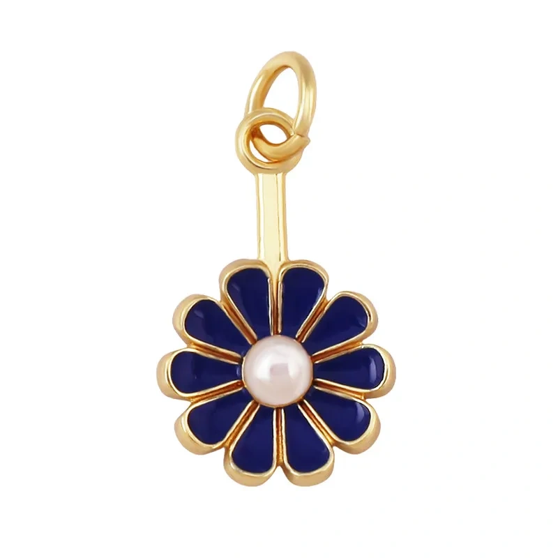 Flower Sunflower Four Leaf Clover Rose Flower Pendant Charms,DIY Jewelry Making Accessories For Necklace Bracelet Earrings R32