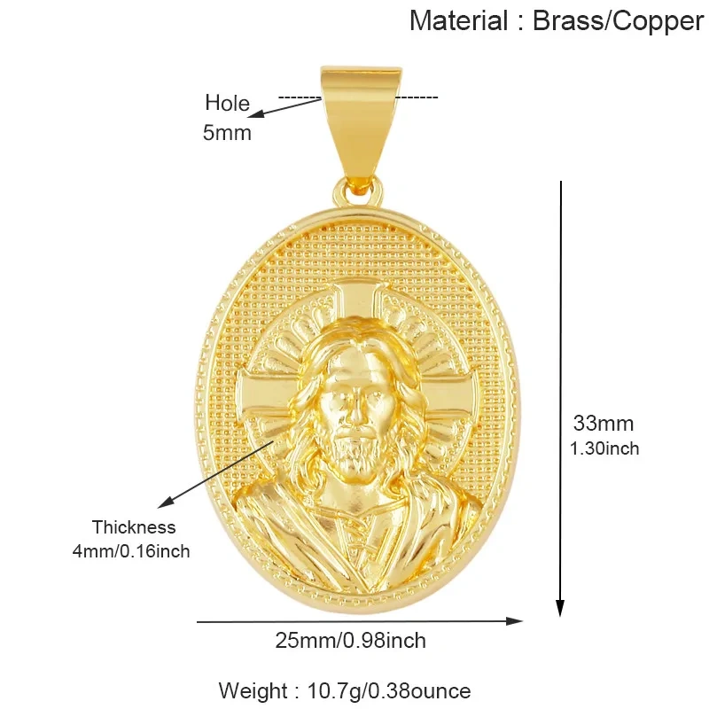 European Vintage Enamel Zircon Gold Plated Round Oval Tag Charms Pendant,DIY Handmade Necklace Jewelry DIY Making Supplies L90
