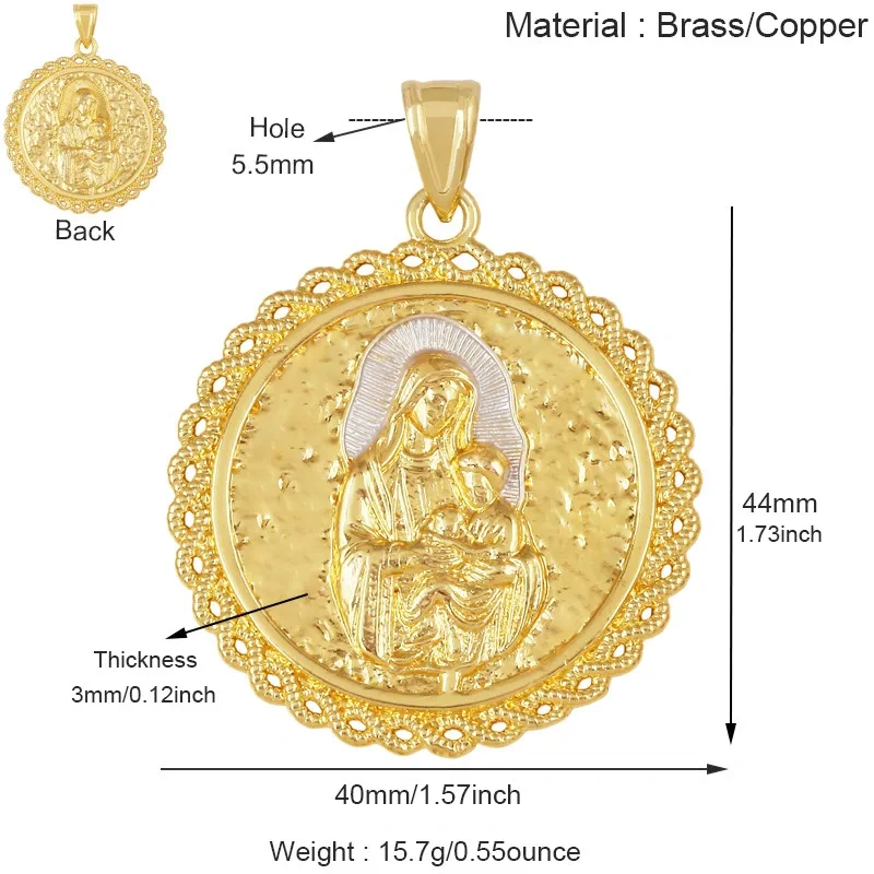 European Vintage Enamel Zircon Gold Plated Round Oval Tag Charms Pendant,DIY Handmade Necklace Jewelry DIY Making Supplies L90