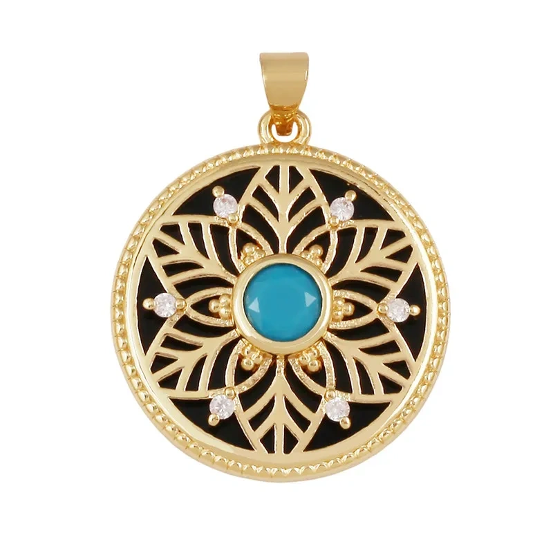 Trendy Star Moon Four‑Leaf Clover Starry Sky Evil Eye Charms Pendants,Necklace Bracelet Jewelry Making Accessories Supply T17