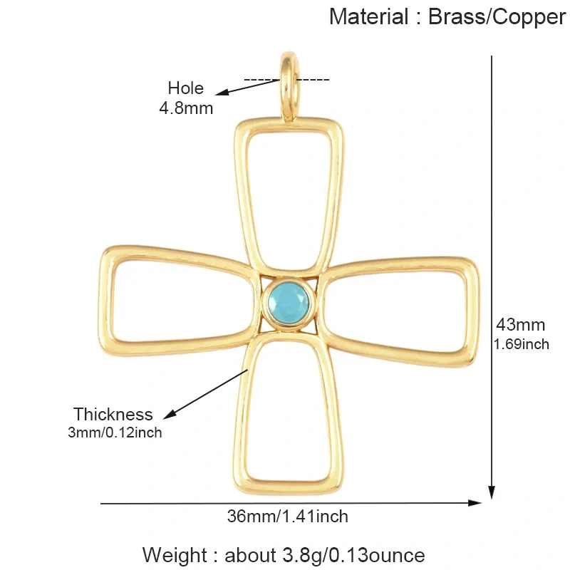 Religious style Trendy Star Moon Cross Pendant Cubic Zirconia Charms,DIY Necklace Bracelet Jewelry Making Accessories Supply T17