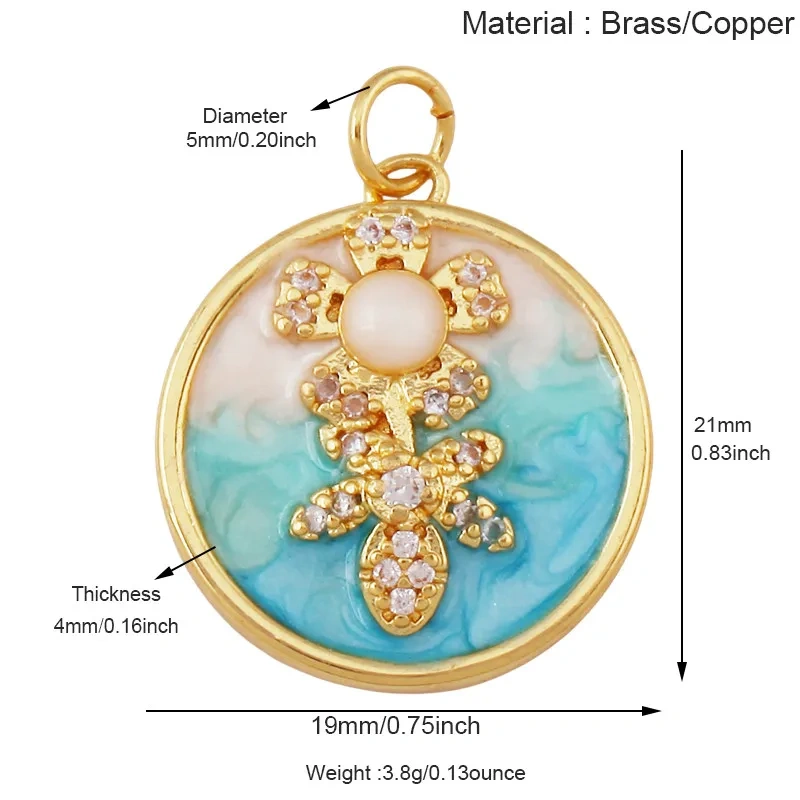 Flower Sunflower Four Leaf Clover Rose Flower Pendant Charms,DIY Jewelry Making Accessories For Necklace Bracelet Earrings R32