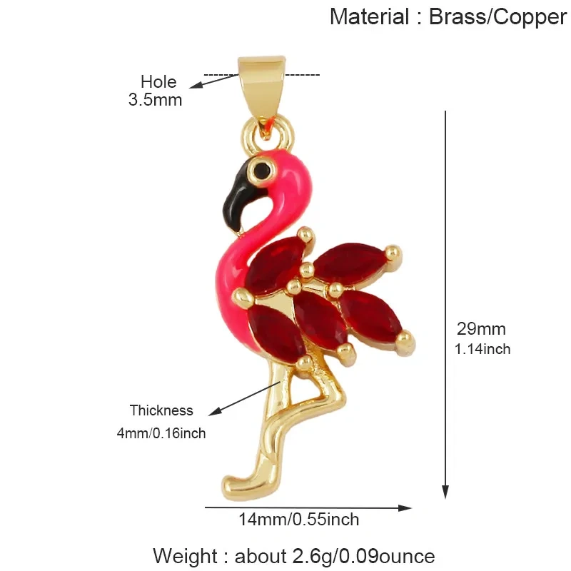 Cute Animal Colorful Swan Butterfly Dragonfly Flamingo Hen Ladybug Bee Enamel Charm Pendant,Necklace Bracelet Jewelry Supply K01