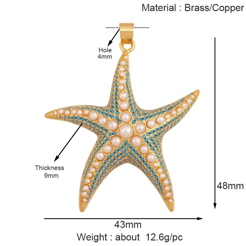 Trendy Heart Eye Star Flower Seaweed Pendant Charms,Turquoise Zircon DIY Jewelry Accessories For Necklace Bracelet Supplies T17