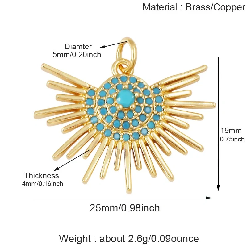 Trendy Star Moon Four‑Leaf Clover Starry Sky Evil Eye Charms Pendants,Necklace Bracelet Jewelry Making Accessories Supply T17