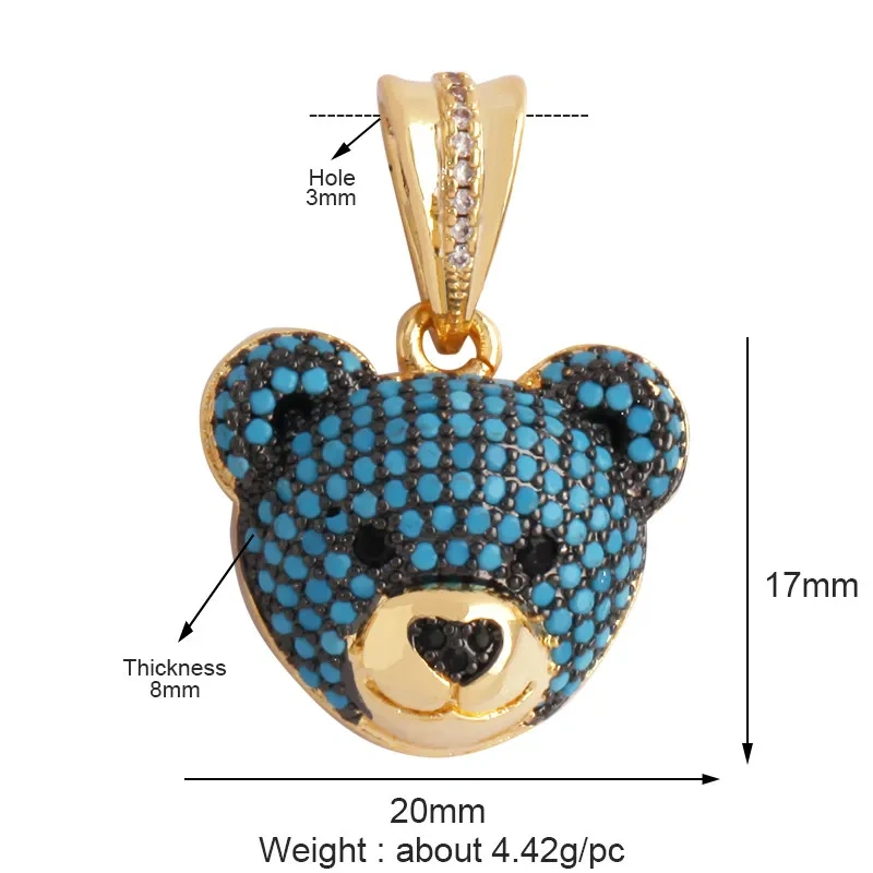 Trendy Heart Eye Star Flower Seaweed Pendant Charms,Turquoise Zircon DIY Jewelry Accessories For Necklace Bracelet Supplies T17
