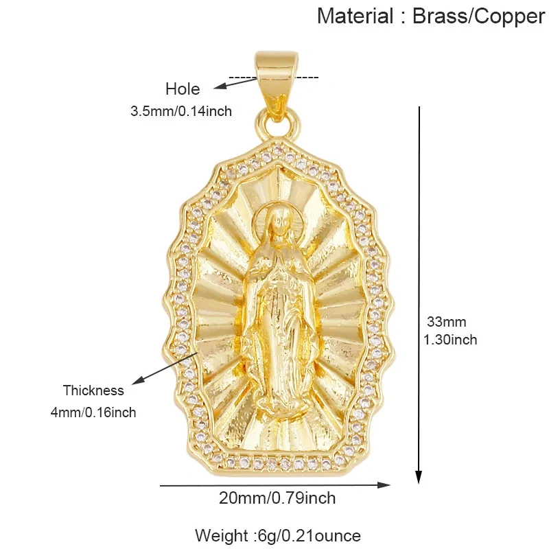 European Vintage Enamel Zircon Gold Plated Round Oval Tag Charms Pendant,DIY Handmade Necklace Jewelry DIY Making Supplies L90