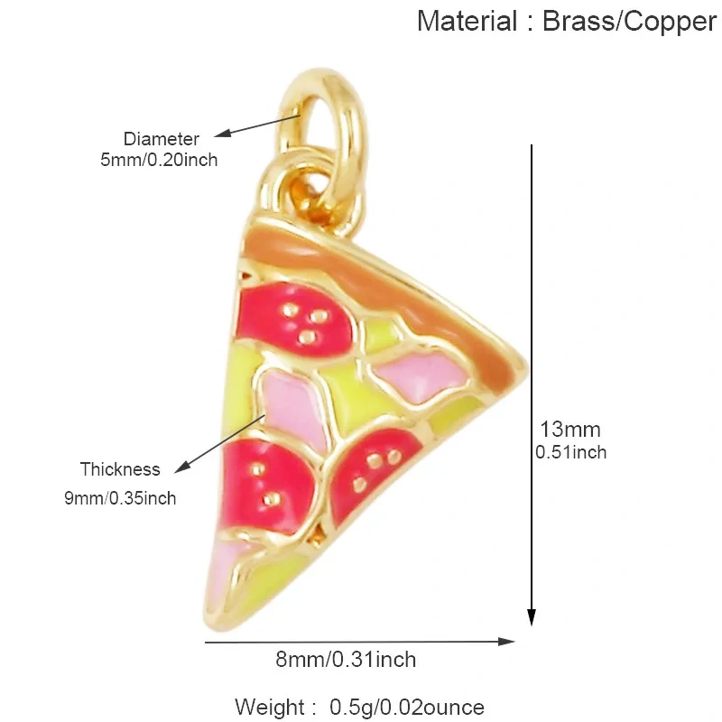 Cute Enamel Candy Charms Ice Cream Chocolate Pizza Milk Bottle Pendants,Necklace Bracelet Making DIY Craft Supplies J04