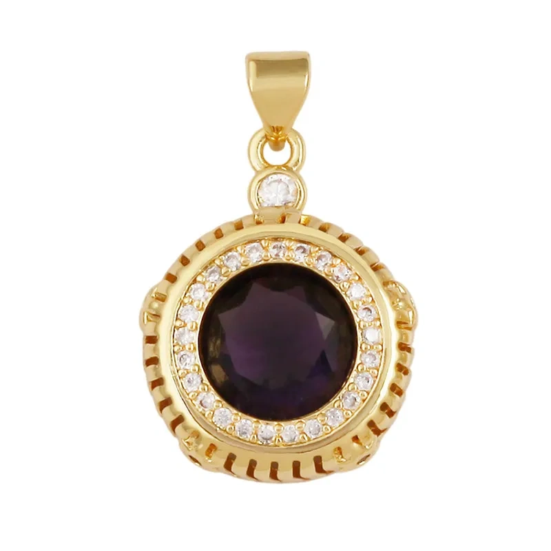 Colorful Zircon Charms Water Drop Oval Square Heart Shape Pendants,DIY Jewelry Making For Choker Necklace Clavicle Chain L91