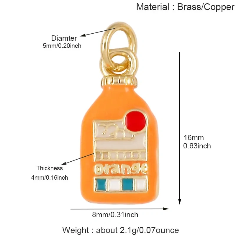 Cute Enamel Candy Charms Ice Cream Chocolate Pizza Milk Bottle Pendants,Necklace Bracelet Making DIY Craft Supplies J04