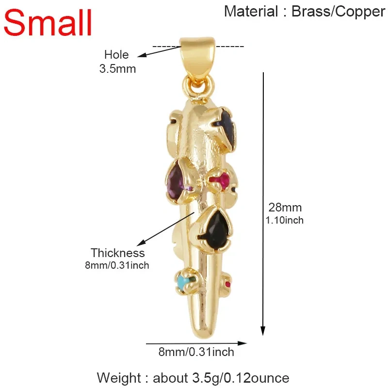 Luxury Zircon Cone Spike Teardrop Charm Pendant,DIY Necklace Bracelet Earring Jewelry Handmade Making Accessories Supplies H43
