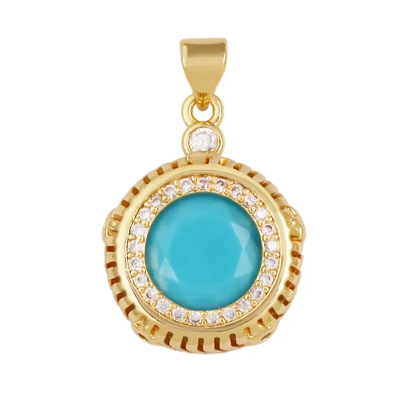 Colorful Zircon Charms Water Drop Oval Square Heart Shape Pendants,DIY Jewelry Making For Choker Necklace Clavicle Chain L91