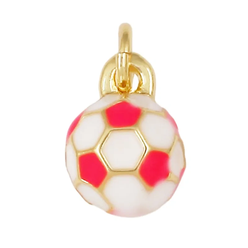 Football Baseball Rugby Boxing Glove Sports Enamel Charm Pendant,Necklace Bracelet Craft Jewelry Findings Supply R62