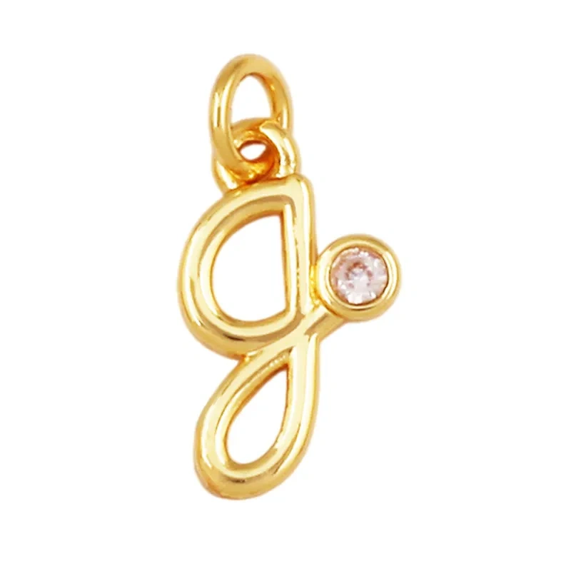 4pcs/Lot Cute Mini Alphabet Charm Initial Name Letter Pendant,Simple Zircon Necklace Bracelet DIY Jewelry Making Accessories R47