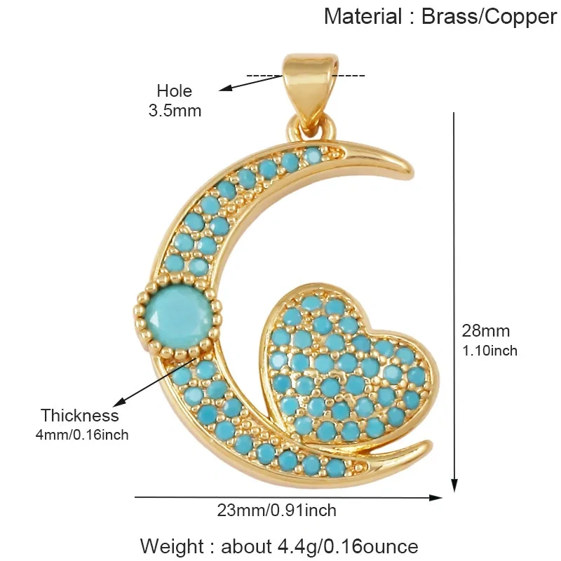 Sparkle Celestial Sun Moon Star Lightning Shell Pendants,Zircon Charms for DIY Jewelry Making Necklace Bracelet Accessories J02