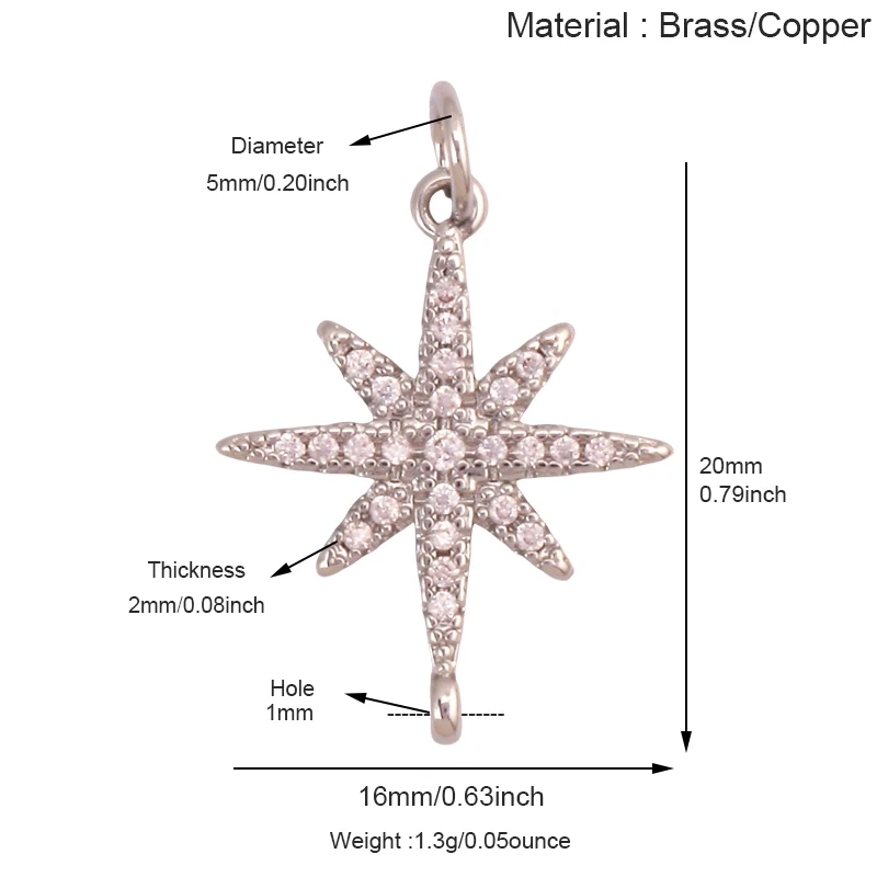 Trendy Rainbow Enamel Star Oval Rectangle Colorful Zircon Pendant Charms,DIY Necklace Bracelet Earring Jewelry Making Supply M13