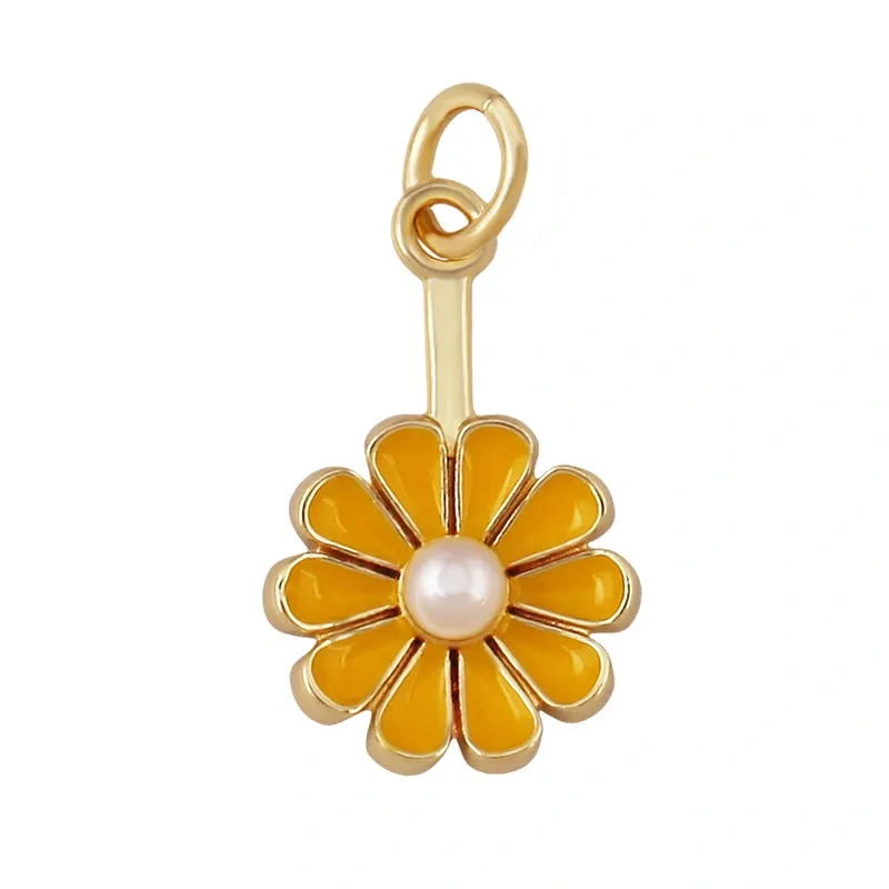 Flower Sunflower Four Leaf Clover Rose Flower Pendant Charms,DIY Jewelry Making Accessories For Necklace Bracelet Earrings R32