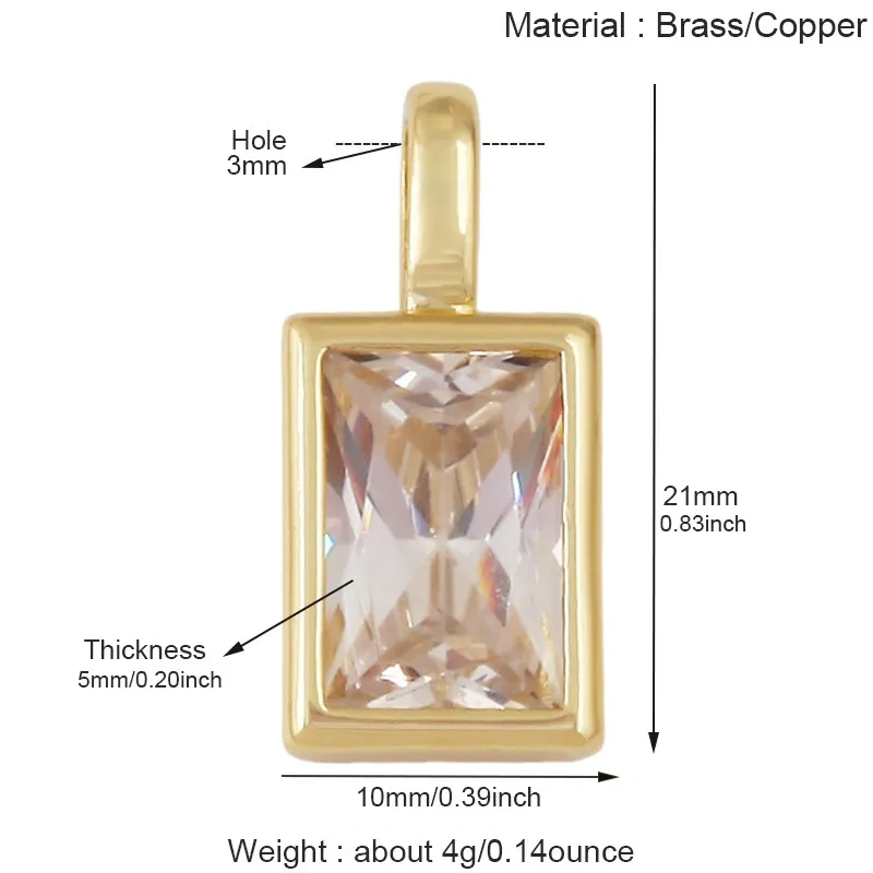Multicolor Water Drop Oval Square Heart Shape Charm Pendant,DIY Jewelry Accessories Clavicle Chain Necklace Supply L91