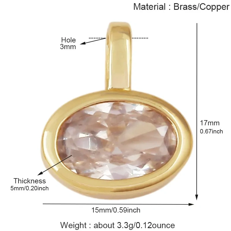 Multicolor Water Drop Oval Square Heart Shape Charm Pendant,DIY Jewelry Accessories Clavicle Chain Necklace Supply L91