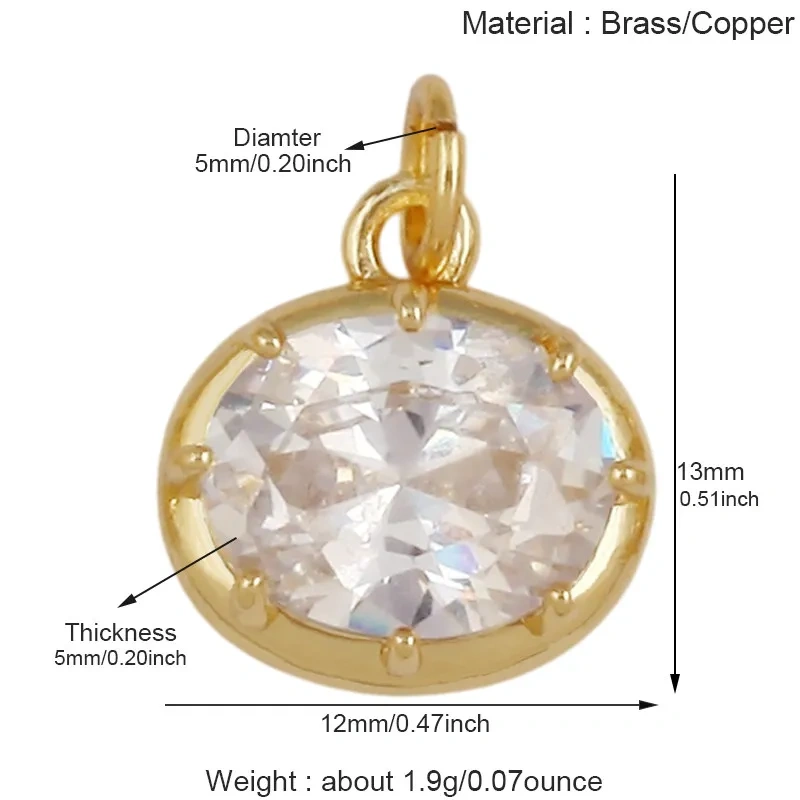 Multicolor Water Drop Oval Square Heart Shape Charm Pendant,DIY Jewelry Accessories Clavicle Chain Necklace Supply L91