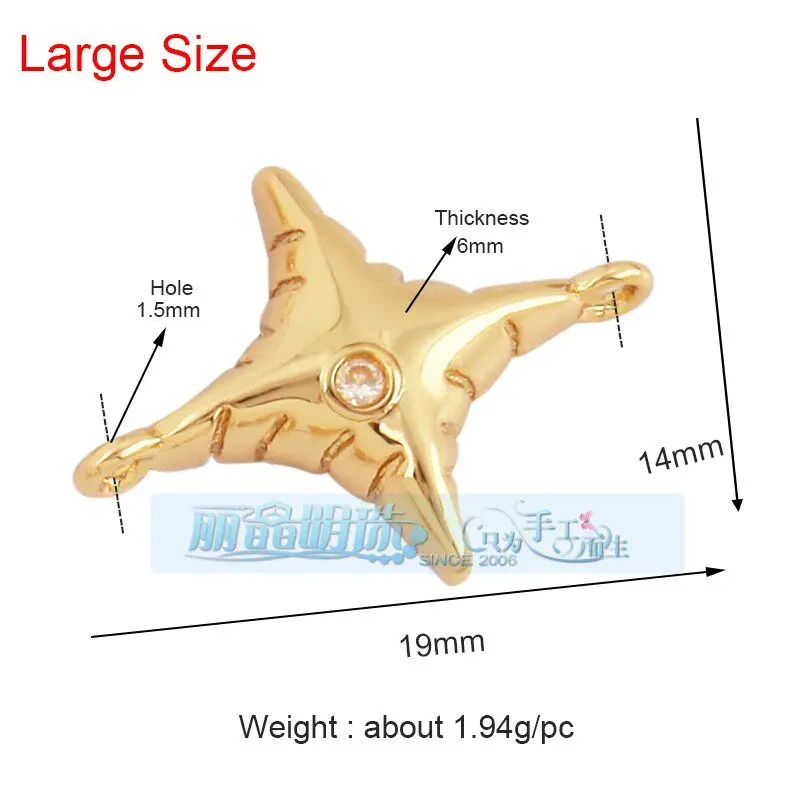 2pcs/Lot Mixed Shapes CZ Crystal Charms Pendants Double Loop Connector,DIY Bracelet Necklace Earring Jewelry Making Findings M49