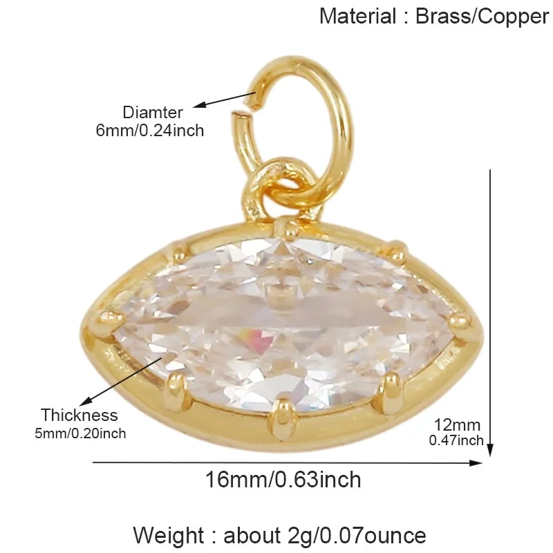 2pcs/Lot Multicolor Water Drop Oval Square Heart Shape Charm Pendant,DIY Jewelry Accessories Clavicle Chain Necklace Supply L91
