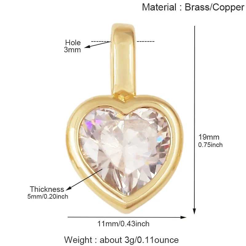 2pcs/Lot Multicolor Water Drop Oval Square Heart Shape Charm Pendant,DIY Jewelry Accessories Clavicle Chain Necklace Supply L91