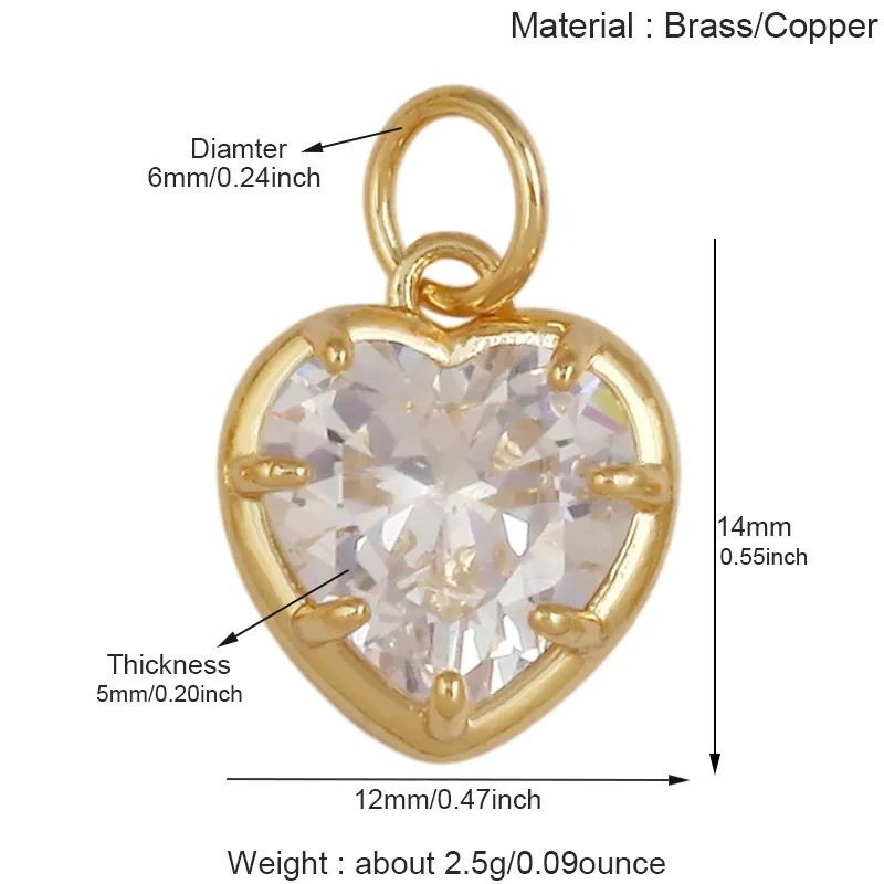 Multicolor Water Drop Oval Square Heart Shape Charm Pendant,DIY Jewelry Accessories Clavicle Chain Necklace Supply L91