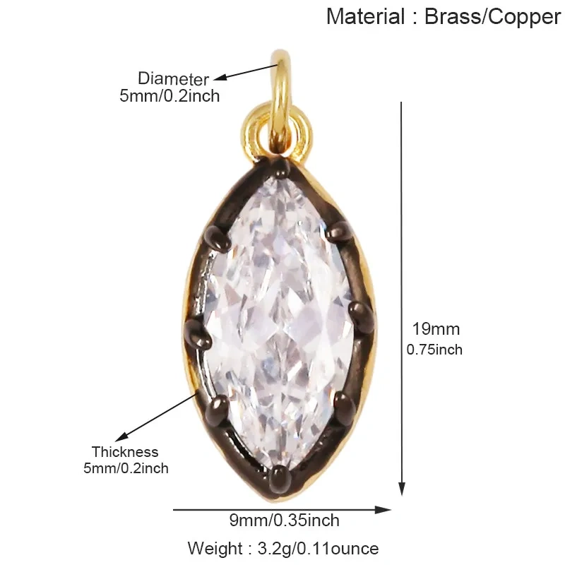 2pcs/Lot Multicolor Water Drop Oval Square Heart Shape Charm Pendant,DIY Jewelry Accessories Clavicle Chain Necklace Supply L91