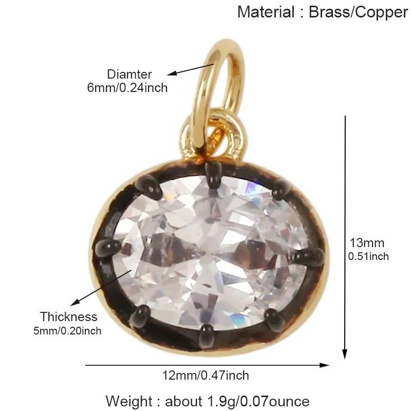 2pcs/Lot Multicolor Water Drop Oval Square Heart Shape Charm Pendant,DIY Jewelry Accessories Clavicle Chain Necklace Supply L91