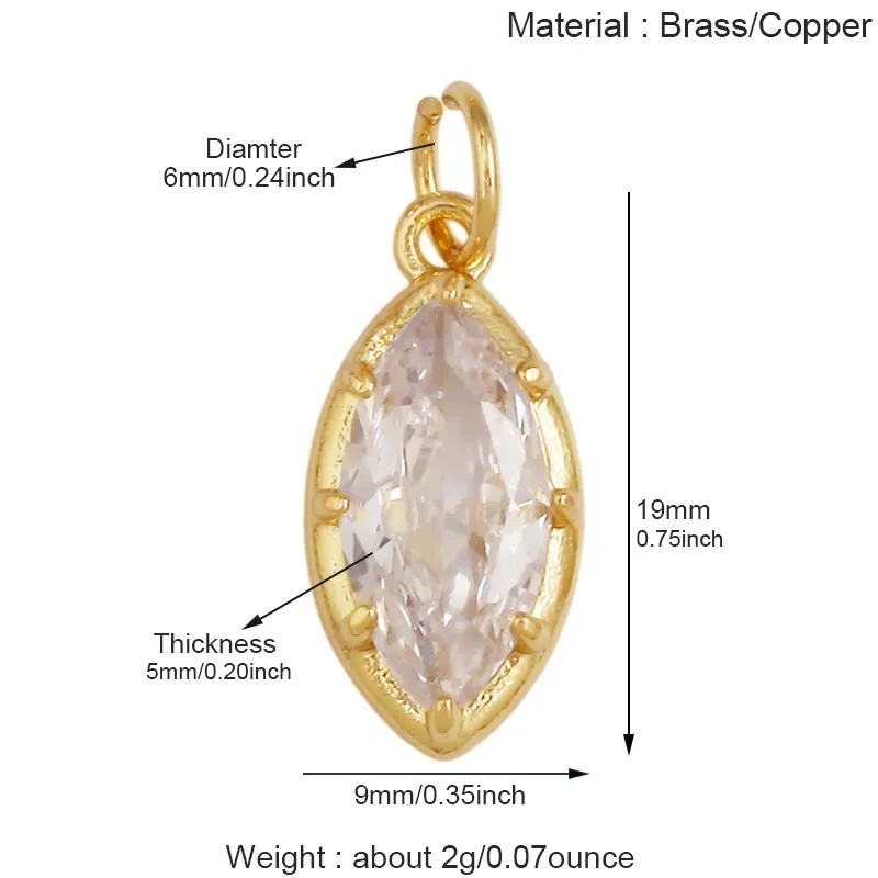 Multicolor Water Drop Oval Square Heart Shape Charm Pendant,DIY Jewelry Accessories Clavicle Chain Necklace Supply L91