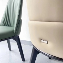 vinyl upholstered dining chair