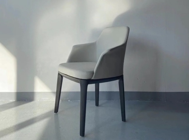 vinyl upholstered armchair