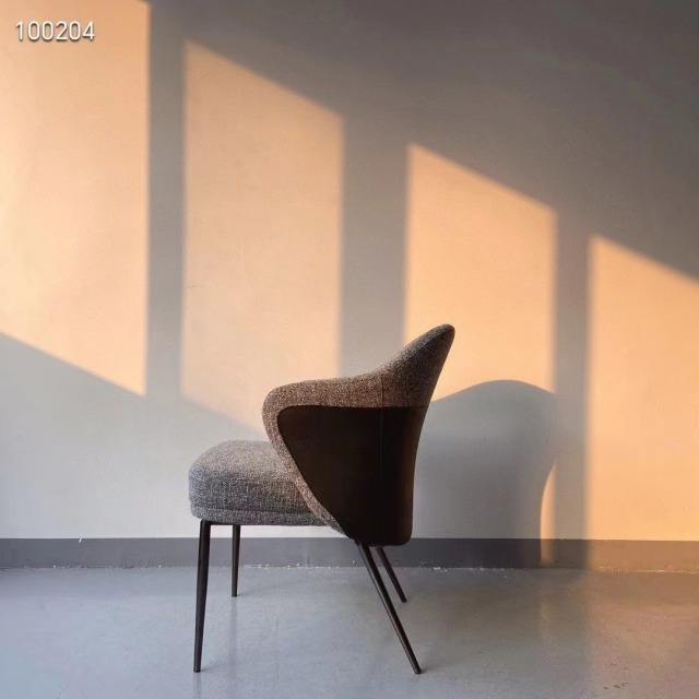 liner fabric upholstered metal dining chair
