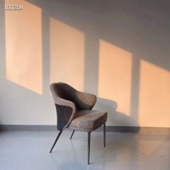 liner fabric upholstered metal dining chair