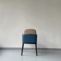 solid ash wooden chair with armrest