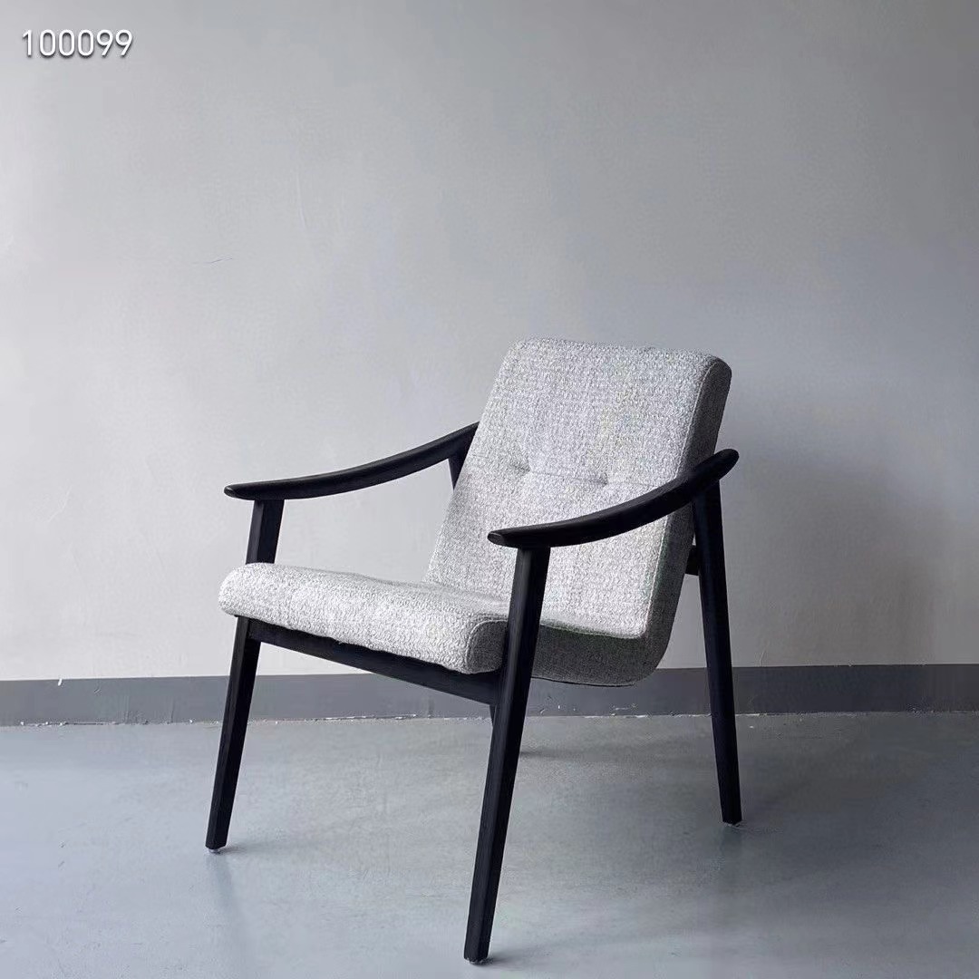 high quality solid wood armrest single chair