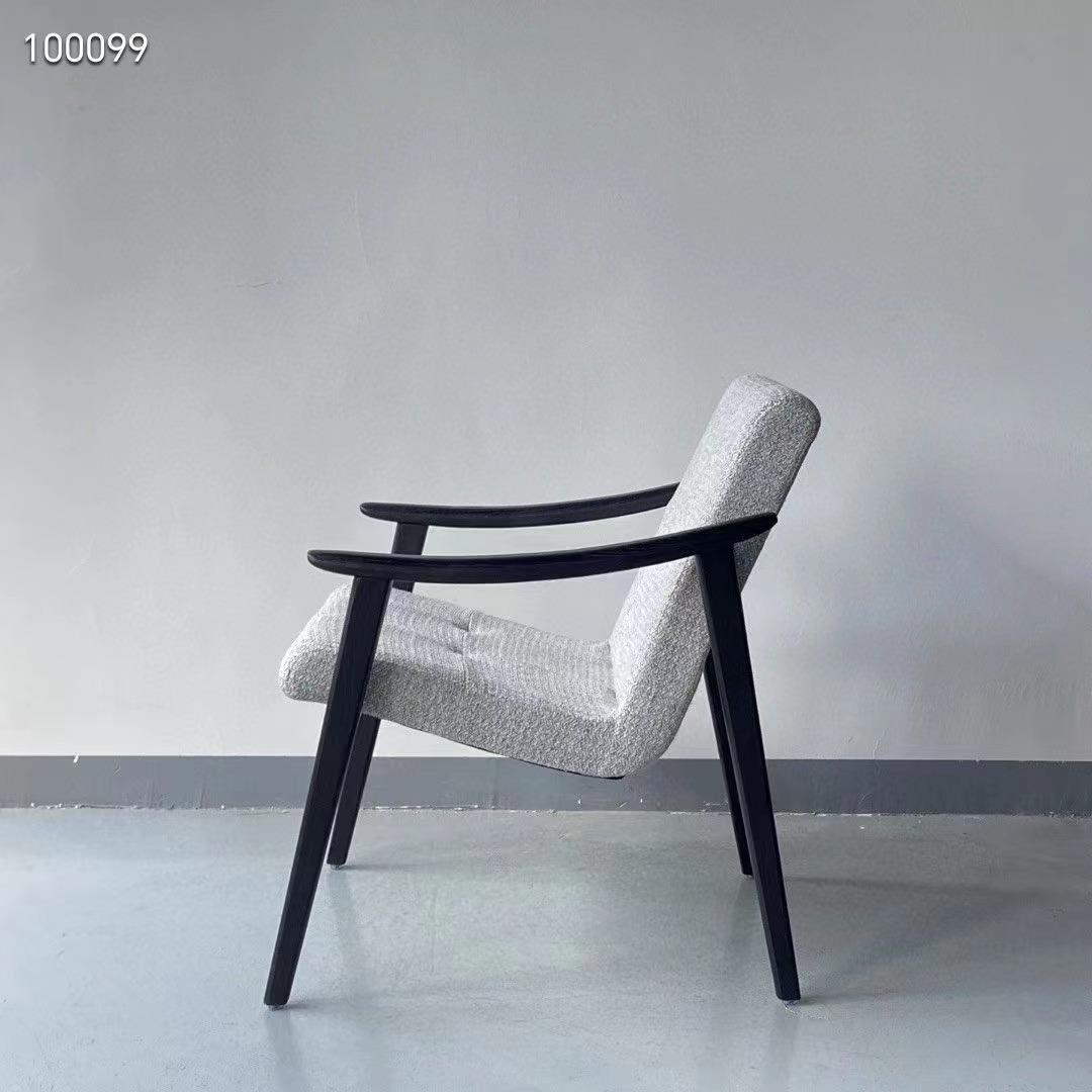 high quality solid wood armrest single chair