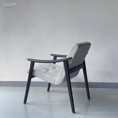 high quality solid wood armrest single chair