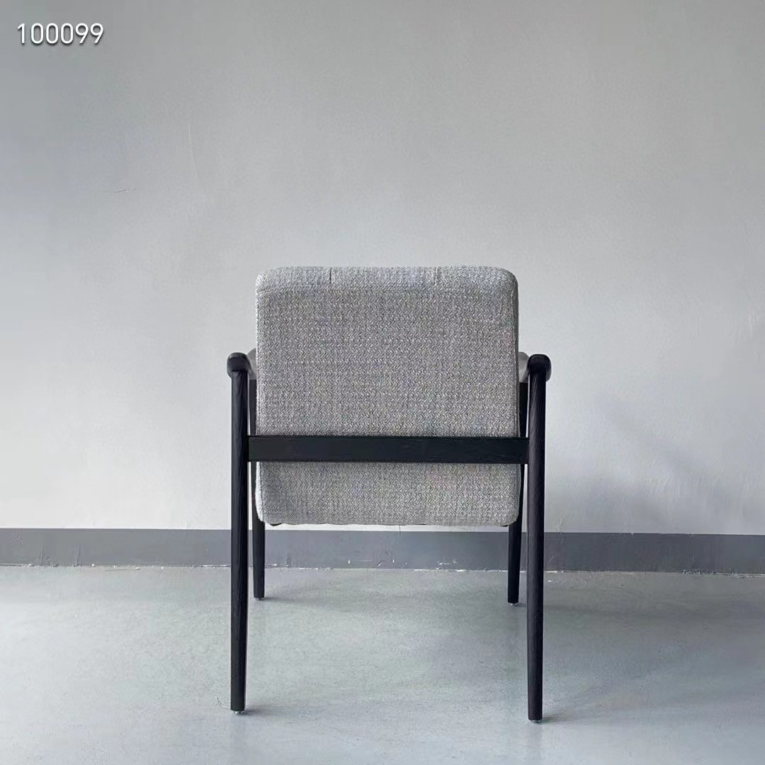 high quality solid wood armrest single chair