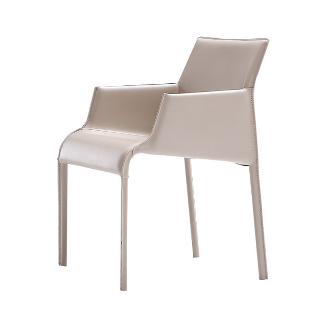 saddle leather upholstered armchair