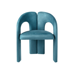 velvet armrest single chair