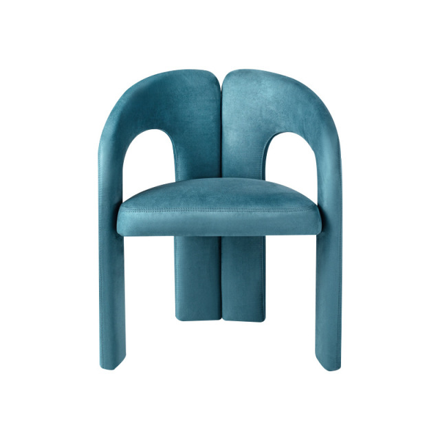 velvet armrest single chair